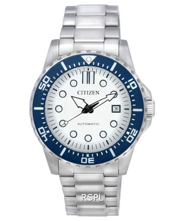 Citizen Urban White Dial Automático NJ0171-81A 100M Reloj para hombre