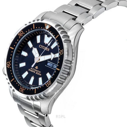 Reloj automático Citizen Promaster Marine de edición limitada con esfera negra para buceo, NY0160-66E, 200 m, para hombre, con c