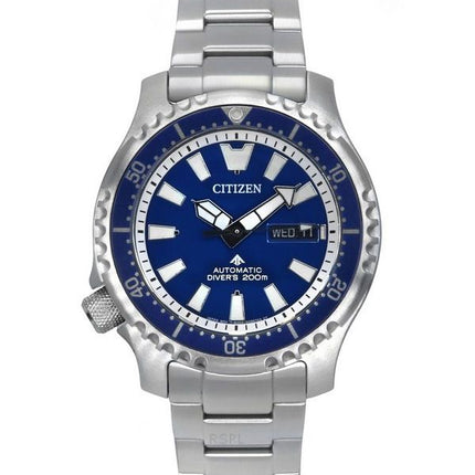 Reloj de buceo automático Citizen Promaster Marine de edición limitada con esfera azul NY0161-63L 200M para hombre con correa ad