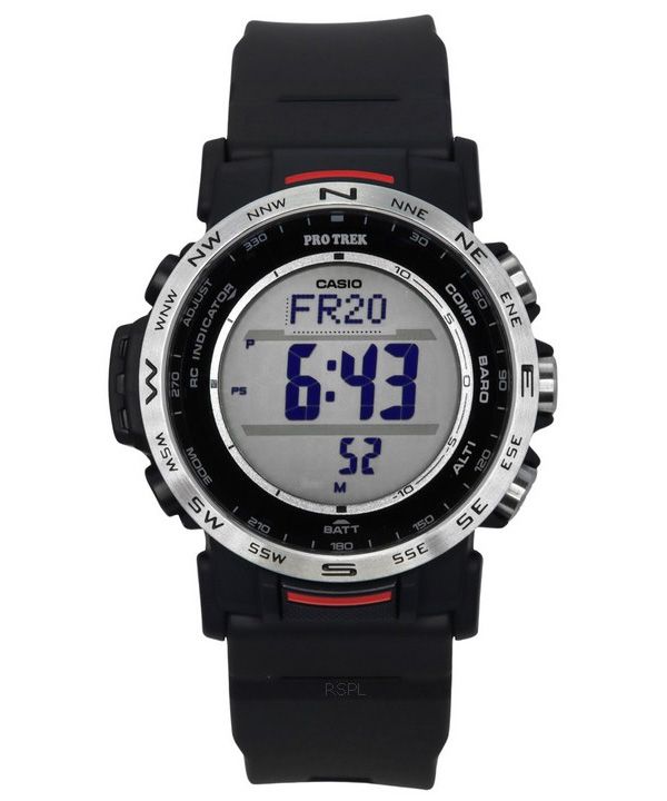 Reloj Casio Pro Trek Climber Line digital con base biológica y correa de resina Tough Solar PRW-35-1A 100M para hombre