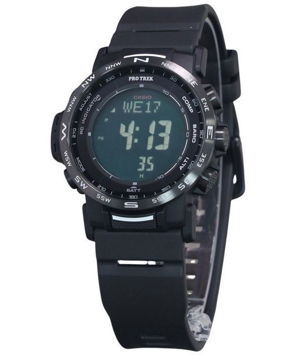 Reloj para hombre Casio Pro Trek Climber Digital con correa de resina de base biolí³gica Tough Solar PRW-35Y-1B 100M