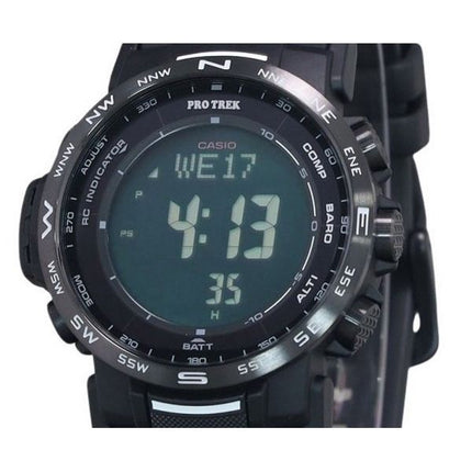 Reloj para hombre Casio Pro Trek Climber Digital con correa de resina de base biolí³gica Tough Solar PRW-35Y-1B 100M