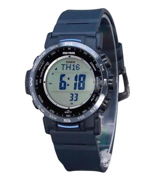 Reloj Casio ProTrek Climber Line digital azul de resina con base biológica Tough Solar PRW-35Y-2 100M para hombre