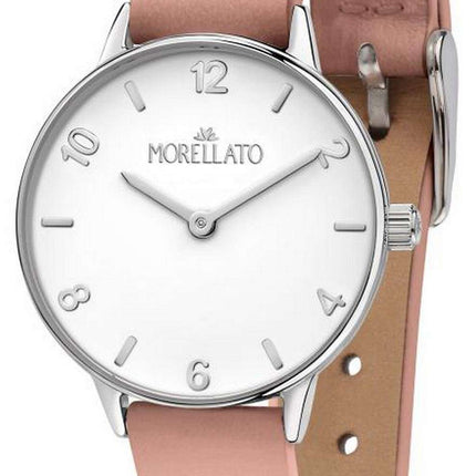 Morellato Ninfa, esfera blanca, correa de cuero, cuarzo, R0151141530, reloj para mujer