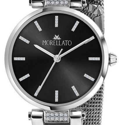 Morellato Shine Black Dial acero inoxidable cuarzo R0153162505 Reloj para mujer