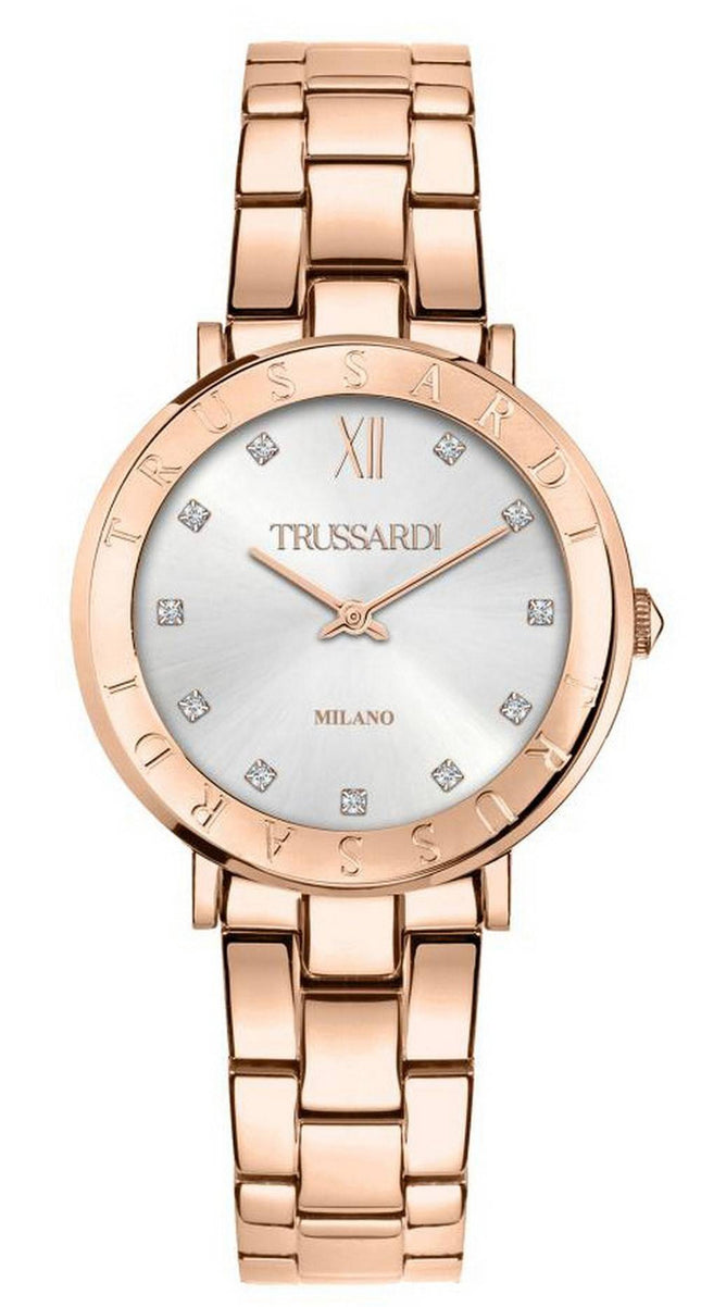 Trussardi T-Vision Crystal Accents Silver Dial Quartz R2453115509 Reloj para mujer