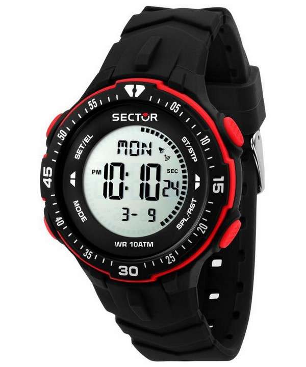 Sector EX-26 Reloj digital de cuarzo con correa de silicona R3251280001 100M para hombre