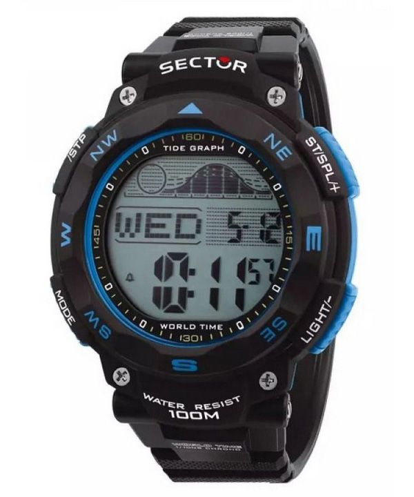 Sector EX-35 Digital Black Dial Quartz R3251534002 100M Men's Watch