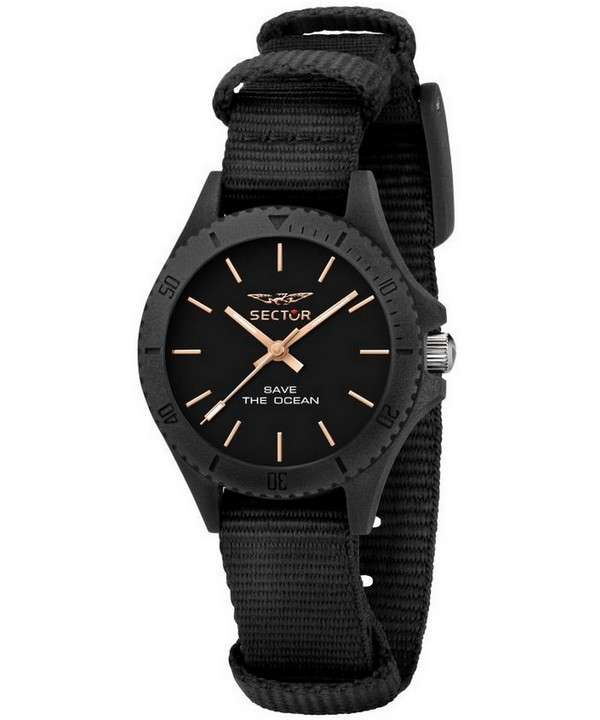 Sector Save The Ocean Black Sunray Dial Quartz R3251539501 Reloj para mujer