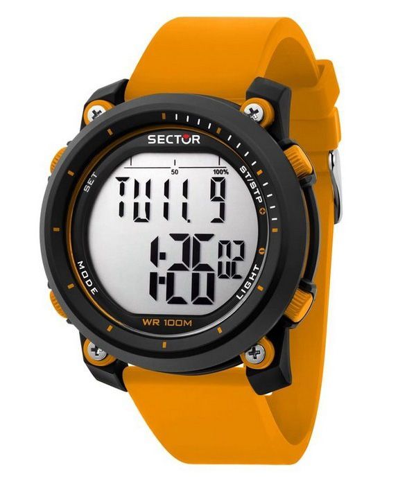 Sector EX-38 Digital Orange Plastic Strap Quartz R3251546001 100M Men's Watch