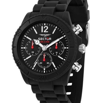 Sector Diver Multifunction Plastic Strap Black Dial Quartz R3251549001 Men's Watch