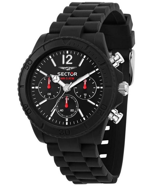 Sector Diver Multifunction Plastic Strap Black Dial Quartz R3251549001 Men's Watch