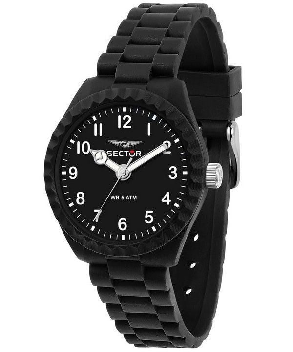 Sector Diver Just Time Plastic Strap Black Dial Quartz R3251549006 Men's Watch