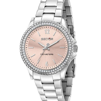 Sector 230 Just Time Crystal Accents Rose Gold Dial Quartz R3253161536 100M Women's Watch