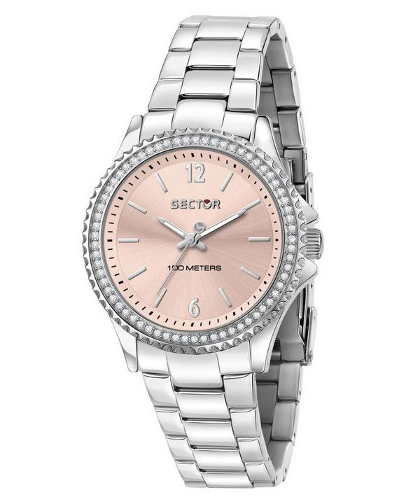 Sector 230 Just Time Crystal Accents Rose Gold Dial Quartz R3253161536 100M Women's Watch