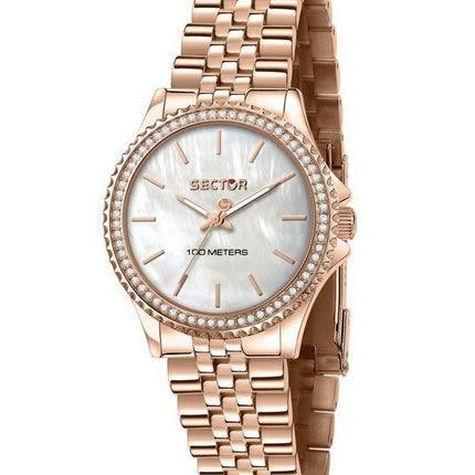 Sector 230 Just Time Rose Gold Stainless Steel Mother of Pearl Dial Quartz R3253161537 100M Women's Watch