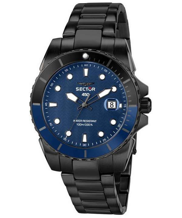 Sector 450, esfera azul mate, acero inoxidable, cuarzo, R3253276001, 100M, reloj para hombre