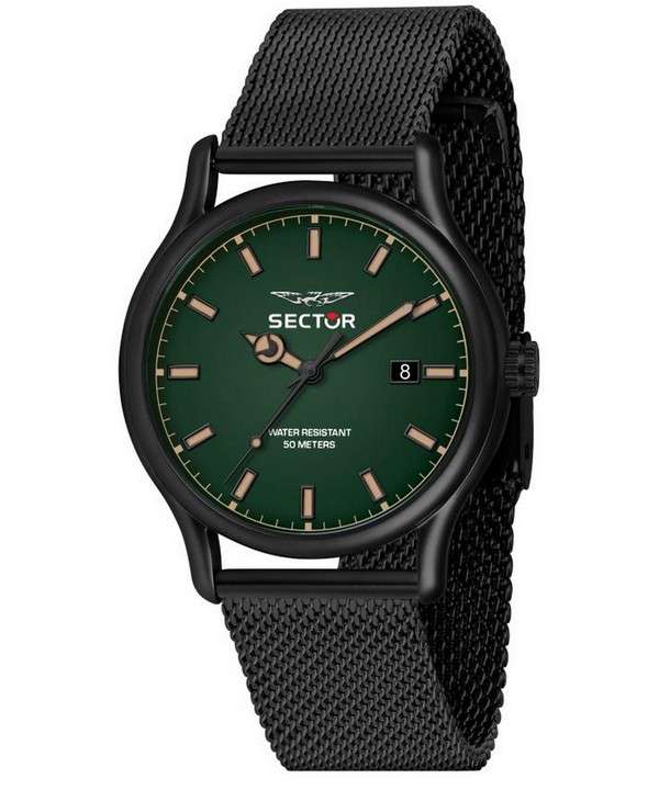 Sector 660, esfera verde mate, acero inoxidable, cuarzo R3253517021, reloj para hombre