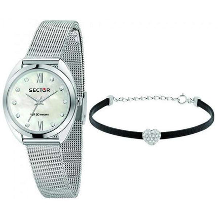 Sector 955 esfera blanca acero inoxidable cuarzo R3253518505 reloj para mujer