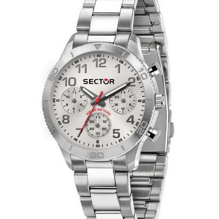 Sector 270 cronógrafo blanco plata esfera acero inoxidable cuarzo R3253578019 reloj para hombre