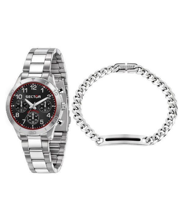 Sector 670 Multifunction Stainless Steel Black Dial Quartz R3253578020 Men's Watch With Free Bracelet