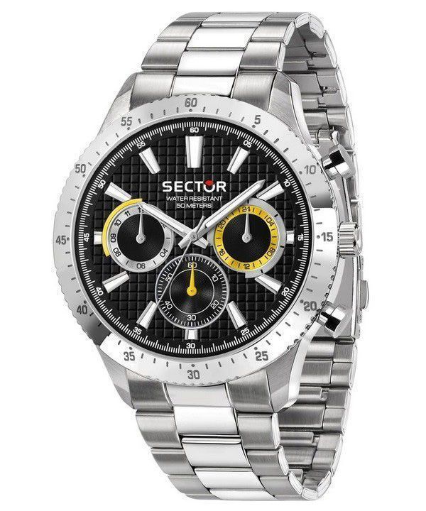 Sector 270 Dual Time Multifunction Stainless Steel Black Dial Quartz R3253578021 Men's Watch