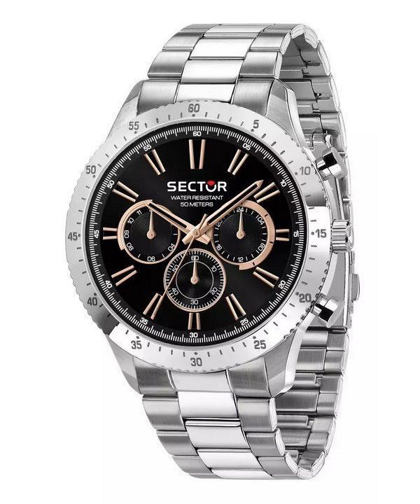 Sector 270 Multifunction Stainless Steel Black Dial Quartz R3253578028 Men's Watch