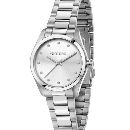 Sector 270 Just Time Crystal Accents Stainless Steel Silver Dial Quartz R3253578509 Women's Watch