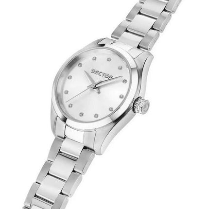 Sector 270 Just Time Crystal Accents Stainless Steel Silver Dial Quartz R3253578509 Women's Watch