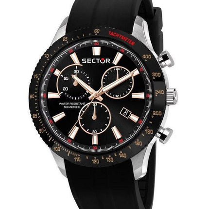 Sector 270 Chronograph Silicone Strap Black Dial Quartz R3271778001 Men's Watch