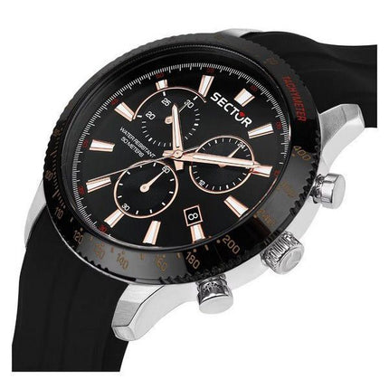 Sector 270 Chronograph Silicone Strap Black Dial Quartz R3271778001 Men's Watch