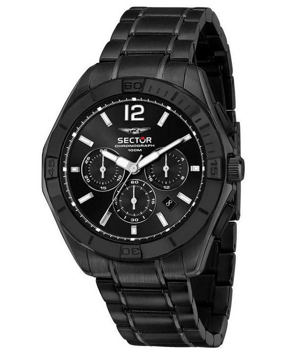 Sector 790 Chronograph Black Dial Stainless Steel Quartz R3273631004 100M Men's Watch