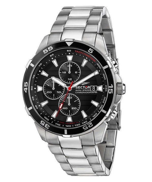 Sector ADV2500 Chronograph Stainless Steel Black Dial Quartz R3273643003 100M Men's Watch