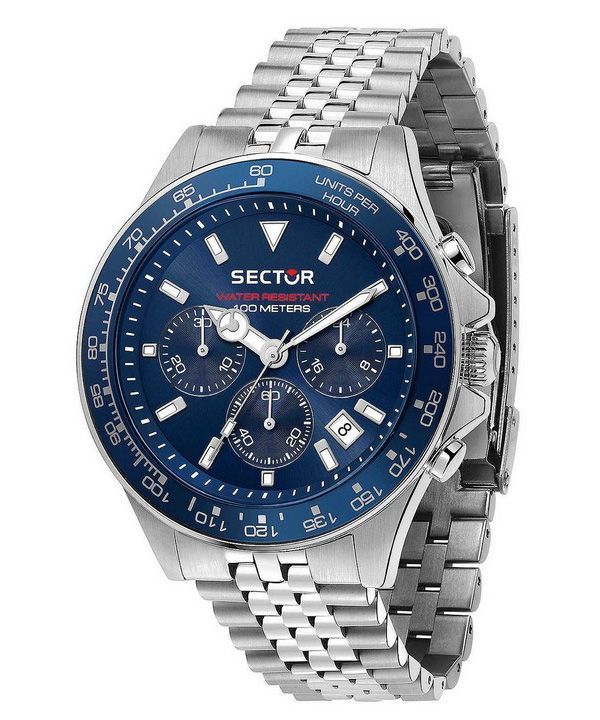 Sector 230 Chronograph Stainless Steel Blue Dial Quartz R3273661032 100M Men's Watch