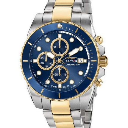 Sector 450 Cronógrafo Blue Sunray Dial Two Tone Acero inoxidable Cuarzo R3273776001 100M Reloj para hombre