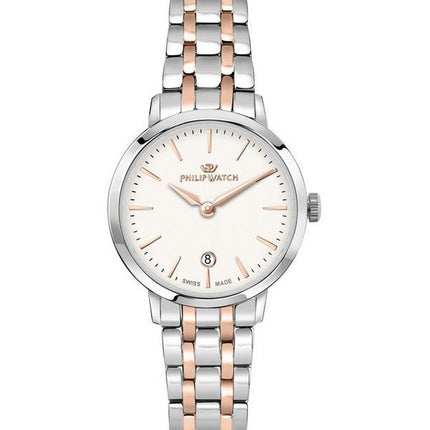 Reloj Philip Watch Audrey de acero inoxidable con esfera blanca y cuarzo R8253150510 para mujer