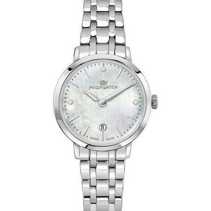 Philip Watch Audrey Crystal Accents Reloj de mujer con esfera de nácar y cuarzo R8253150512