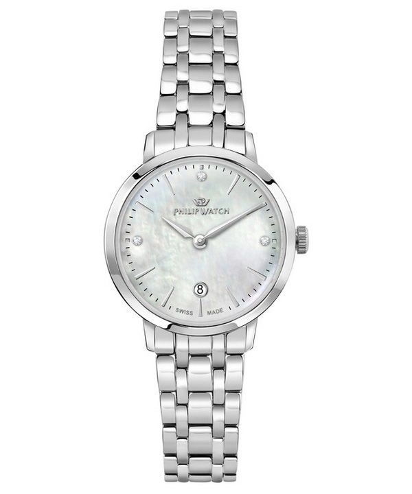 Philip Watch Audrey Crystal Accents Reloj de mujer con esfera de nácar y cuarzo R8253150512