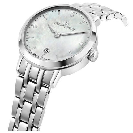 Philip Watch Audrey Crystal Accents Reloj de mujer con esfera de nácar y cuarzo R8253150512