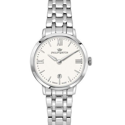 Reloj Philip Watch Audrey de acero inoxidable con esfera blanca y cuarzo R8253150514 para mujer