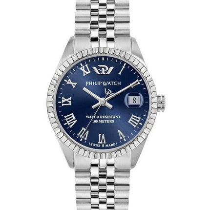 Philip Watch Caribe Urban Acero inoxidable Azul Sunray Dial Cuarzo R8253597585 100M Reloj para mujer