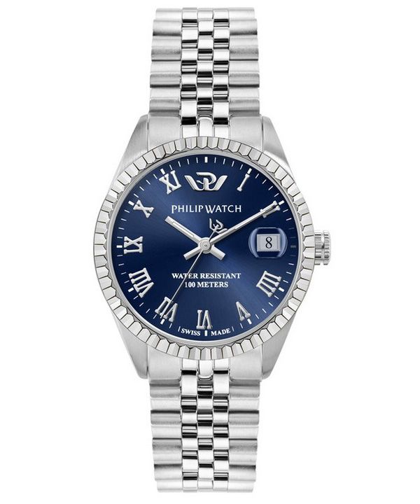 Philip Watch Caribe Urban Acero inoxidable Azul Sunray Dial Cuarzo R8253597585 100M Reloj para mujer