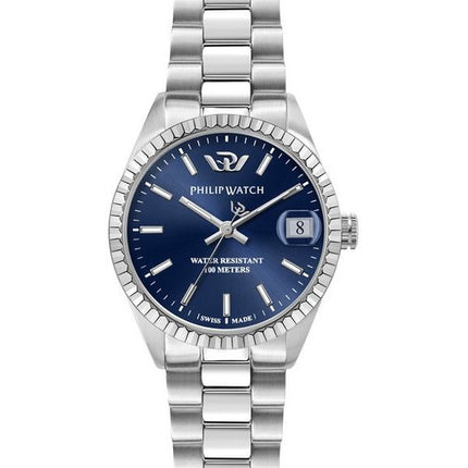 Philip Watch Caribe Urban Acero inoxidable Azul Sunray Dial Cuarzo R8253597590 100M Reloj para mujer