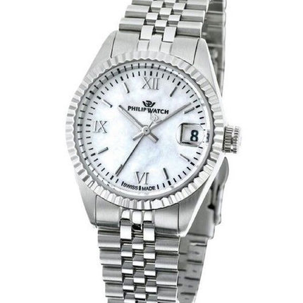 Reloj Philip Watch Caribe Urban de acero inoxidable con esfera blanca y cuarzo R8253597592 100M para mujer