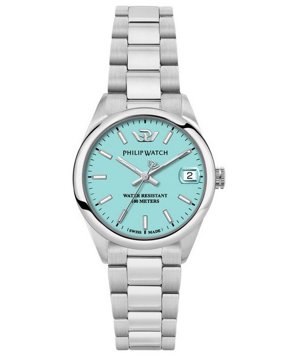 Reloj Philip Watch Caribe Urban de acero inoxidable con esfera turquesa y cuarzo R8253597645 100M para mujer