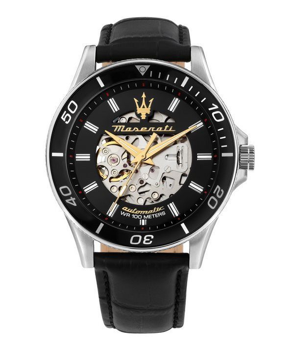 Maserati Sfida 2024 Year Of The Dragon Limited Edition Black Skeleton Dial Automatic R8821140003 100M Men's Watch