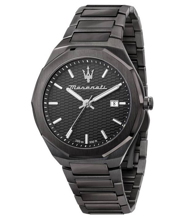 Maserati Stile Black Dial Stainless Steel Quartz R8853142001 100M Men's Watch