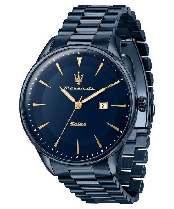 Maserati Tradizione Solar Blue Dial Quartz R8853146003 100M Men's Watch