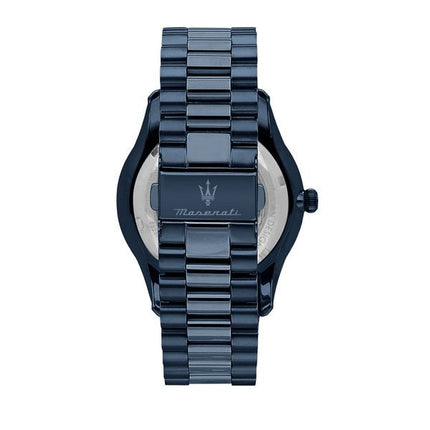 Maserati Tradizione Solar Azul Dial Cuarzo R8853146003 100M Reloj para hombre