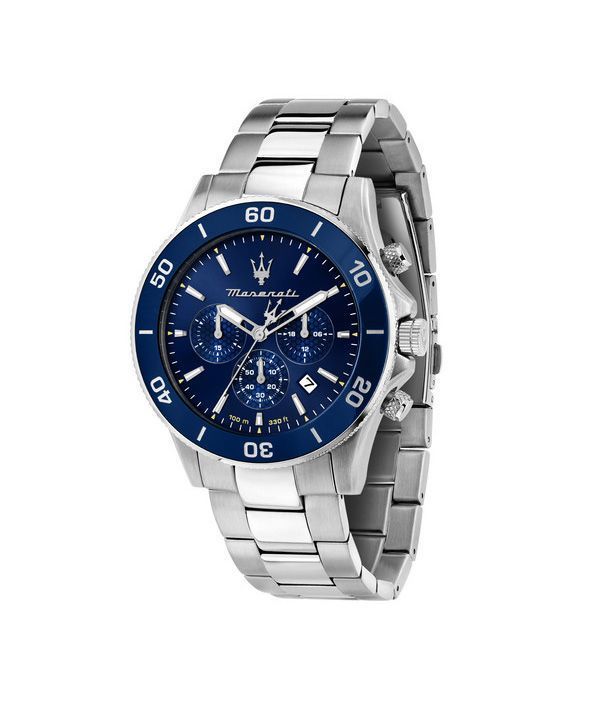 Maserati Competizione Cronógrafo Acero inoxidable Esfera azul Cuarzo R8873600002 100M Reloj para hombre